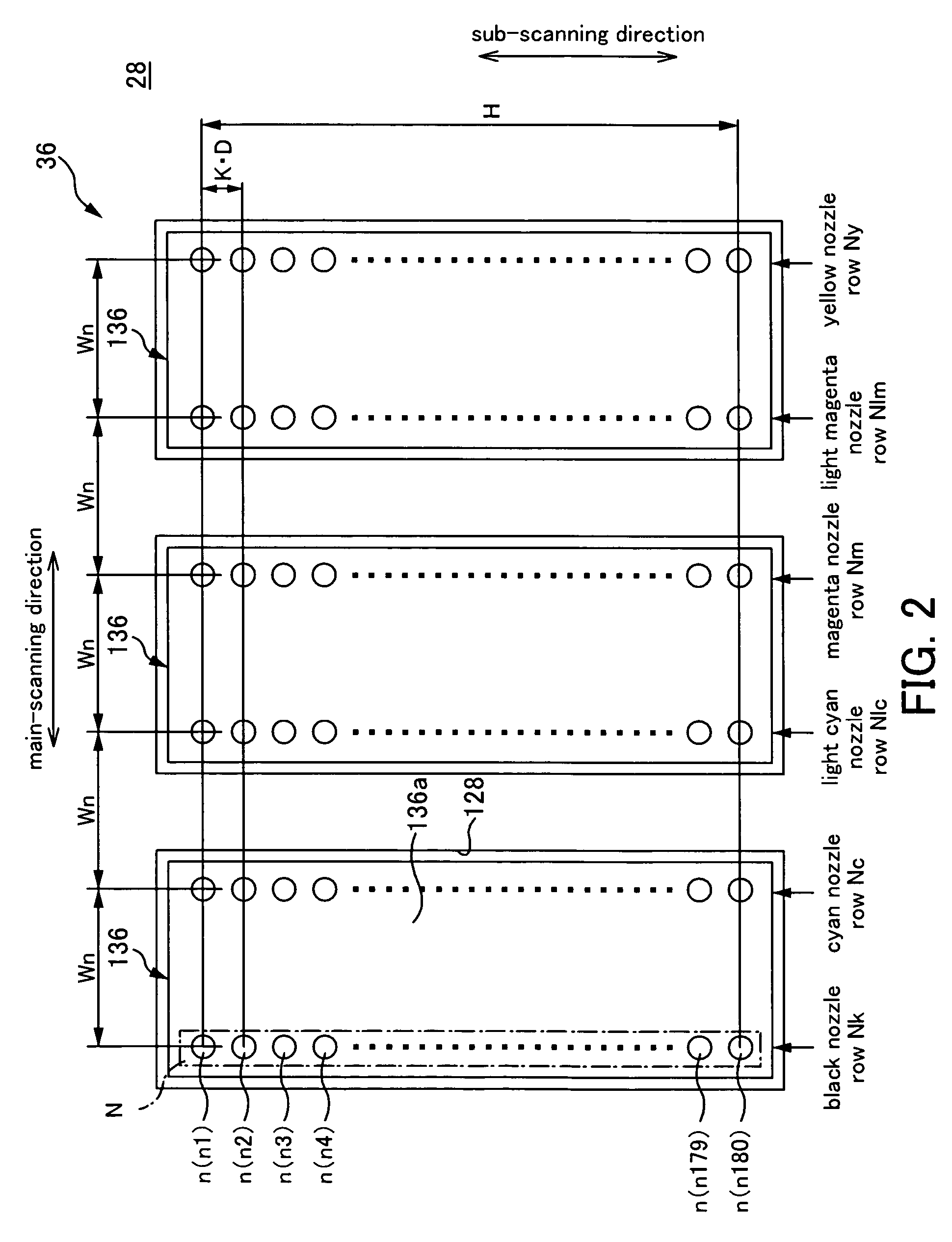 Liquid ejecting apparatus and method for adjusting positions of nozzle rows