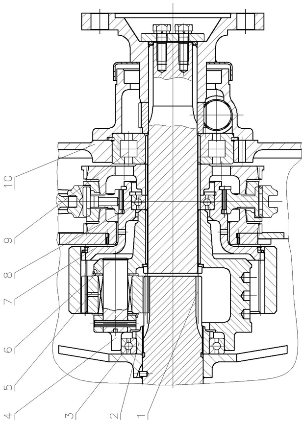 Auxiliary supporting structure for planetary mechanism assembly of planetary transmission pair speed changer of automobile speed changer