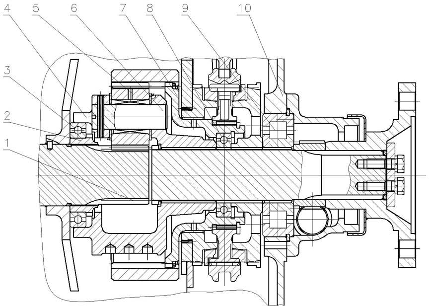 Auxiliary supporting structure for planetary mechanism assembly of planetary transmission pair speed changer of automobile speed changer