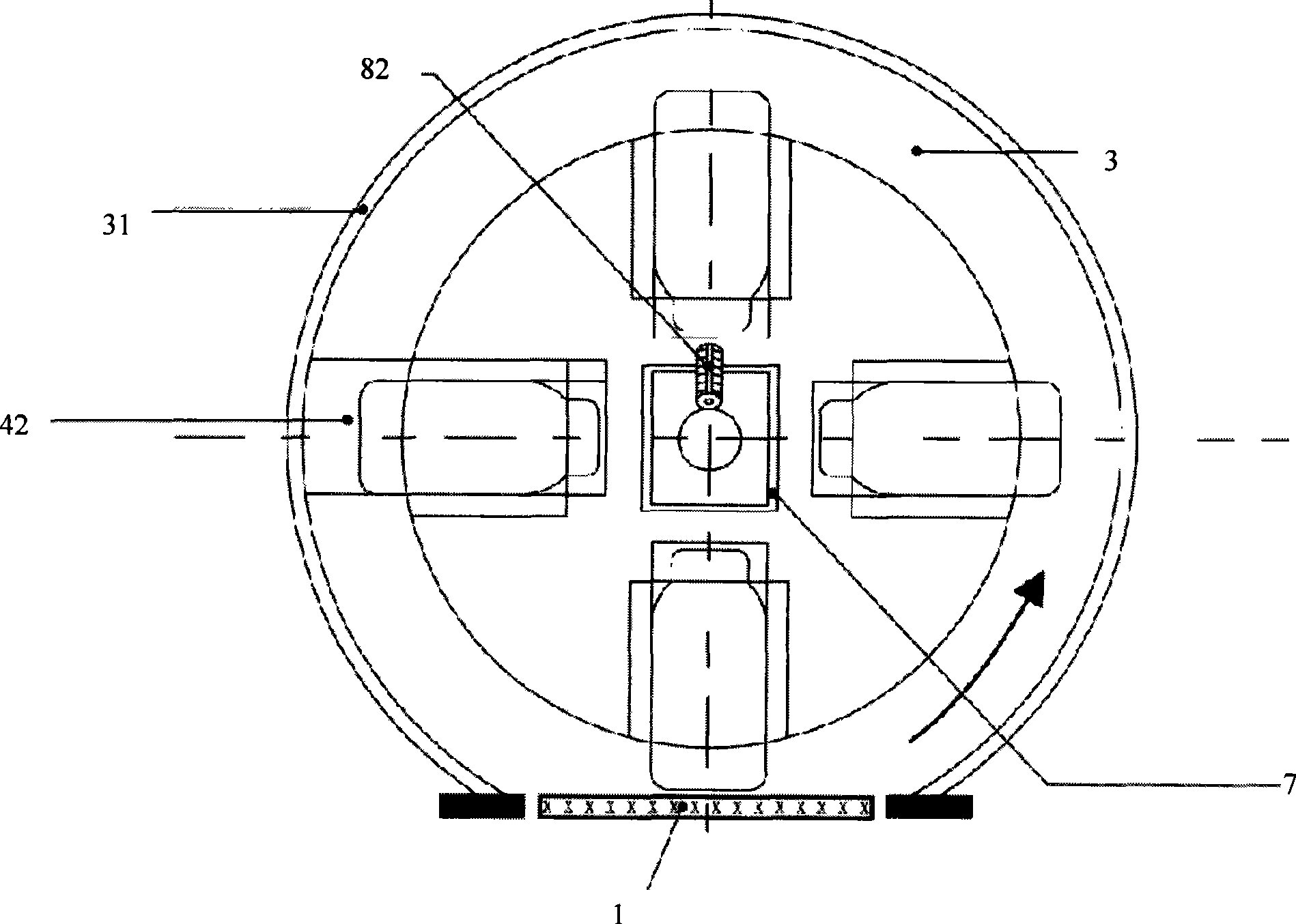 High speed automatic bottle gas washer