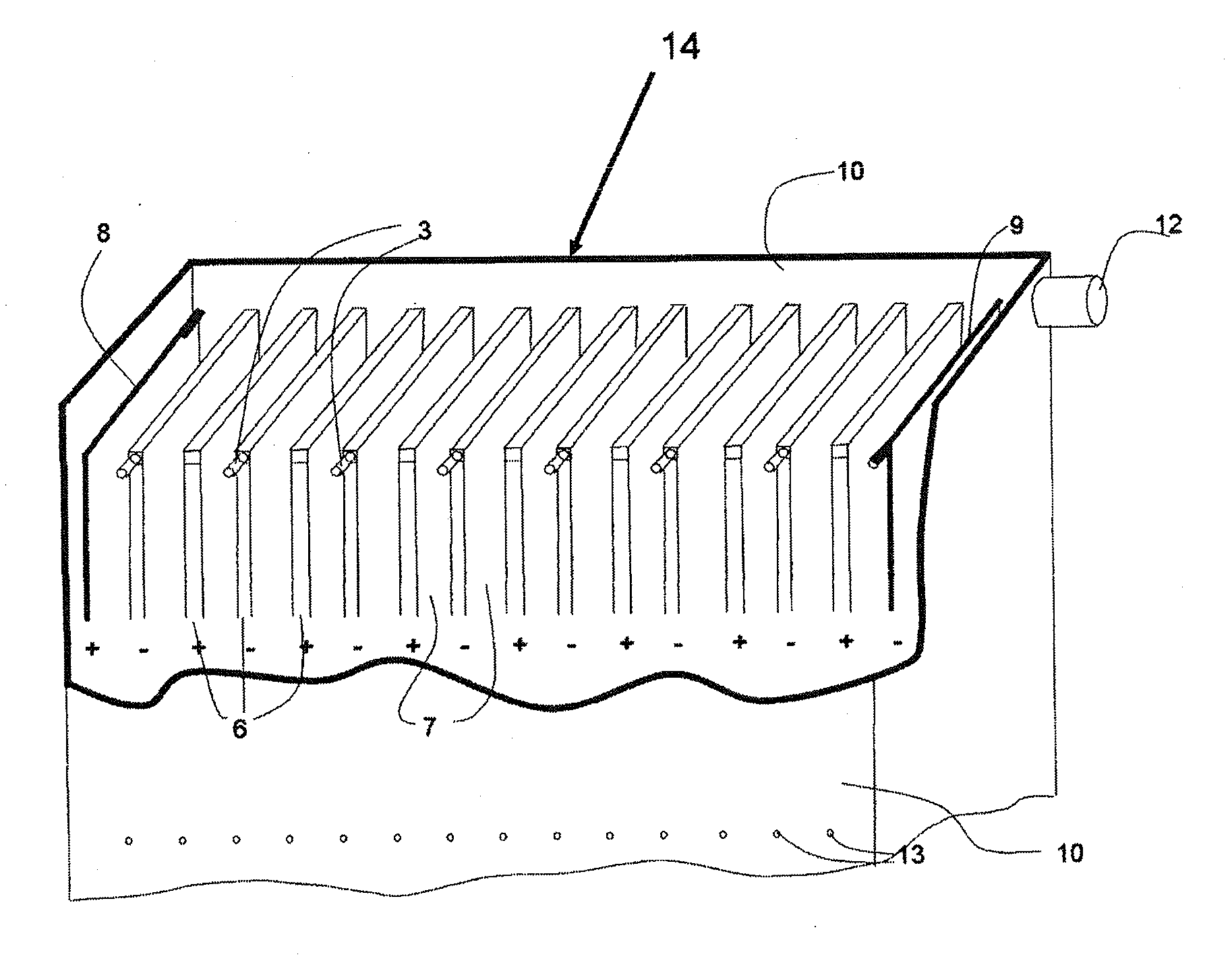 Method and apparatus for electrochemical treatment of contaminated water or wastewater