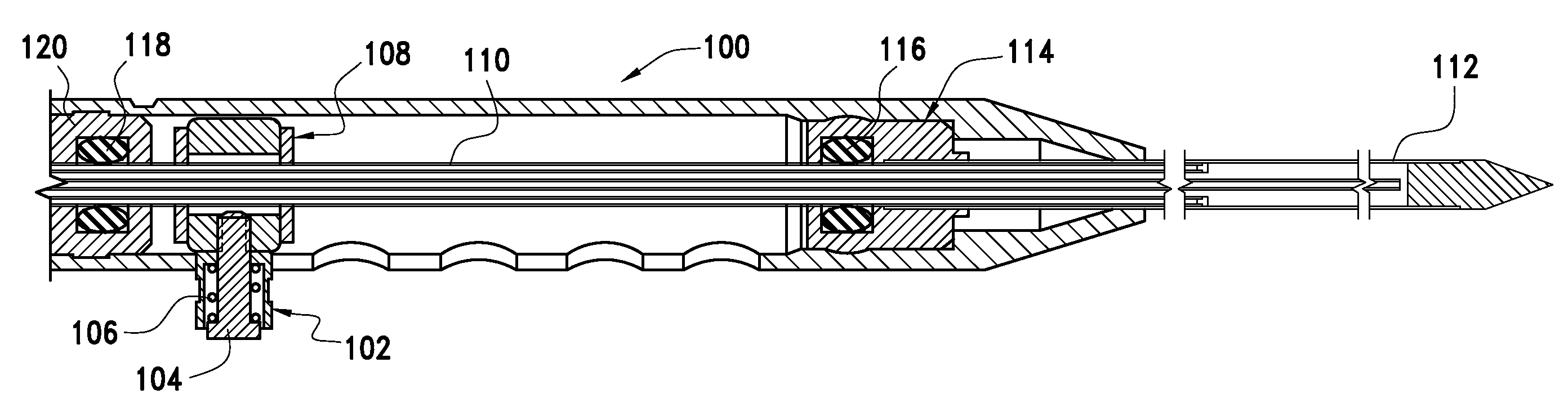 Cryosurgical probe with adjustable sliding apparatus