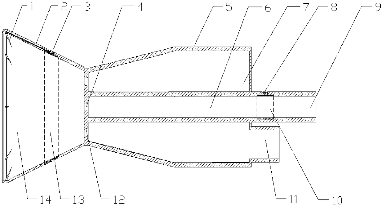 Induction charging and corona charging combined two-stage charging atomizing nozzle