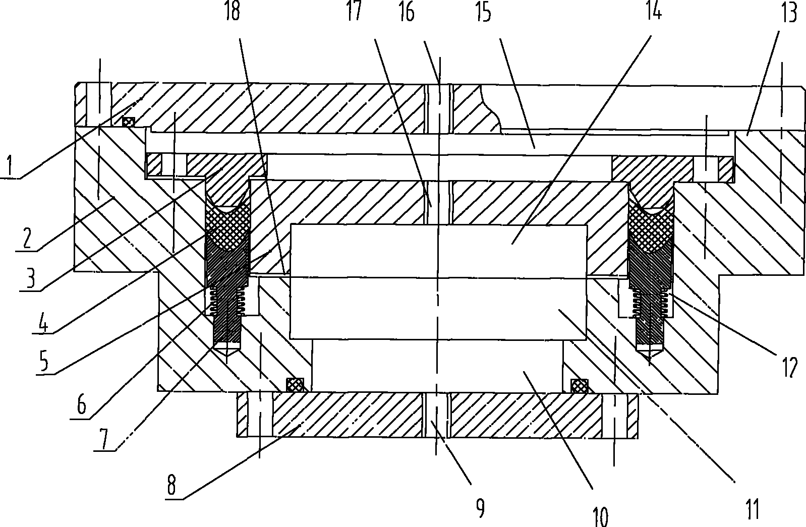 Pressure testing device for adjustable impeller sealing component