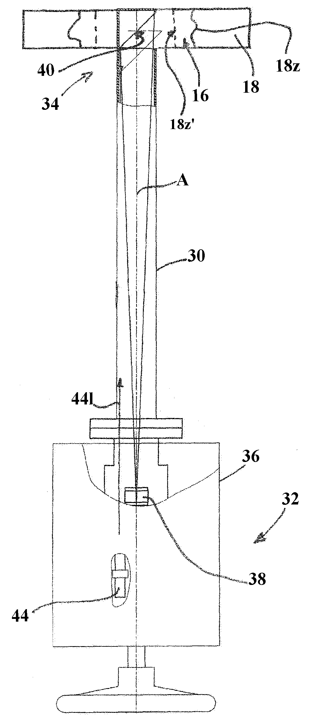 Apparatus for detecting and measuring cylindrical surfaces on fireproof ceramic components in metallurigal applications