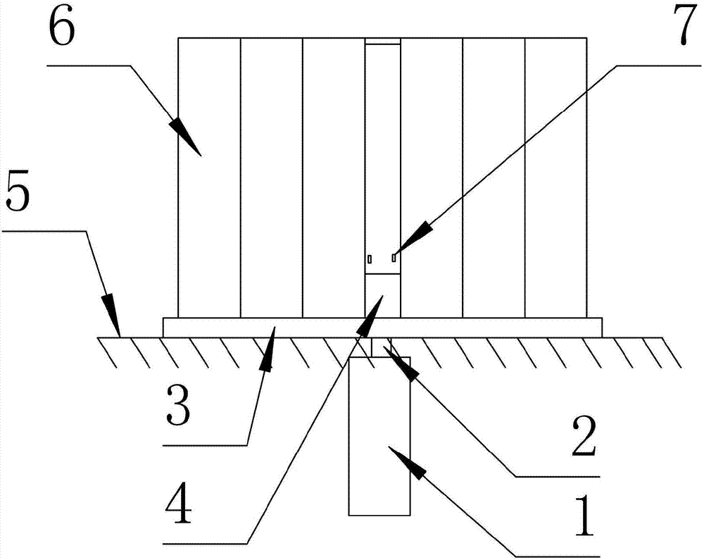 Overall type steel-based platform static load test load piling method for civil engineering