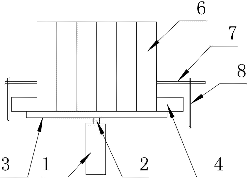 Overall type steel-based platform static load test load piling method for civil engineering