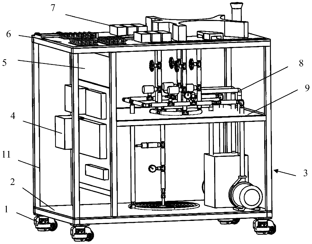 A simulation device for constant pressure control system of apron pipe network