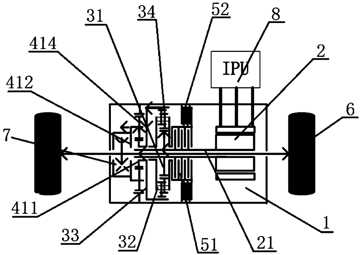 Pure electric vehicle and powertrain system