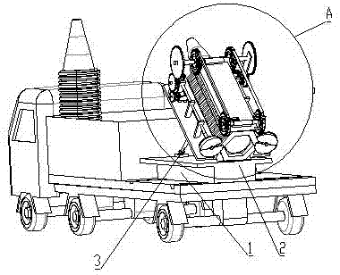 Traffic cone placement vehicle