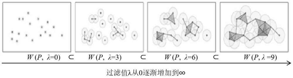 Three-dimensional point cloud classification method fusing persistent coherence