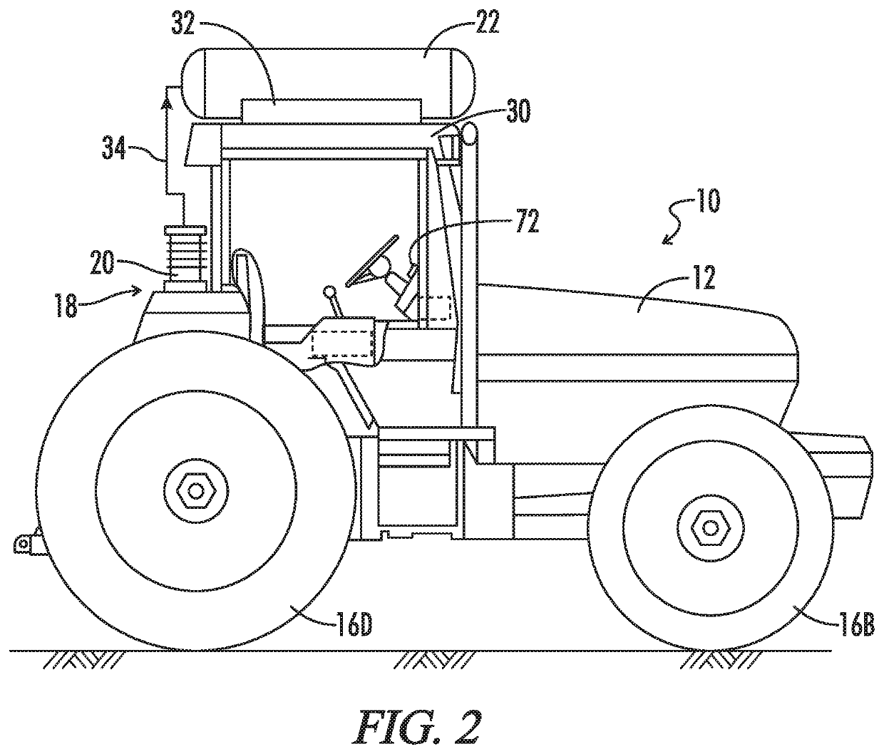 Air storage system for rapid tire inflation