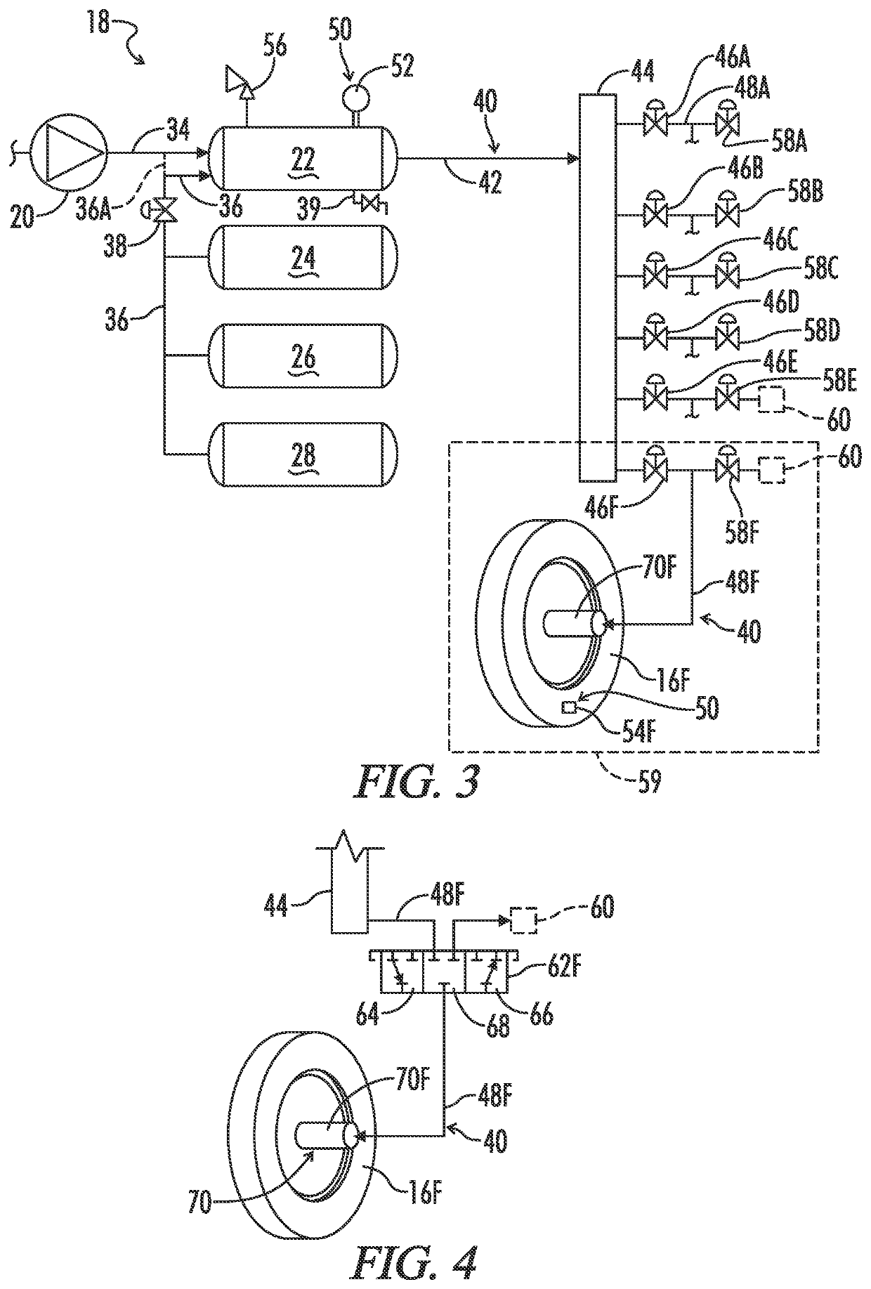 Air storage system for rapid tire inflation