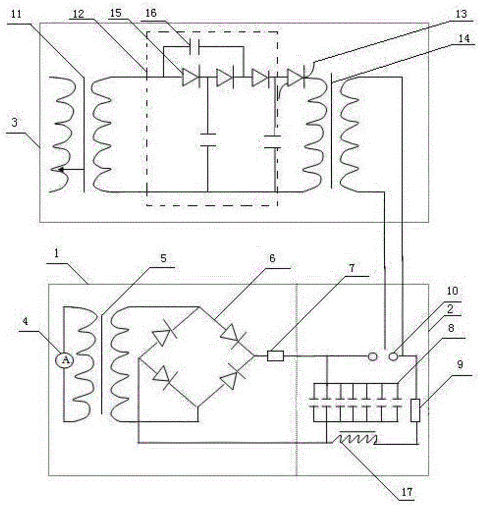 High-intensity pulse current crack arrest discharge apparatus