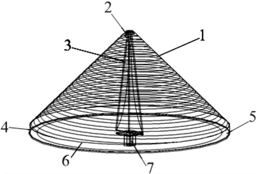 Loop coupling broadband miniaturized conical helical antenna