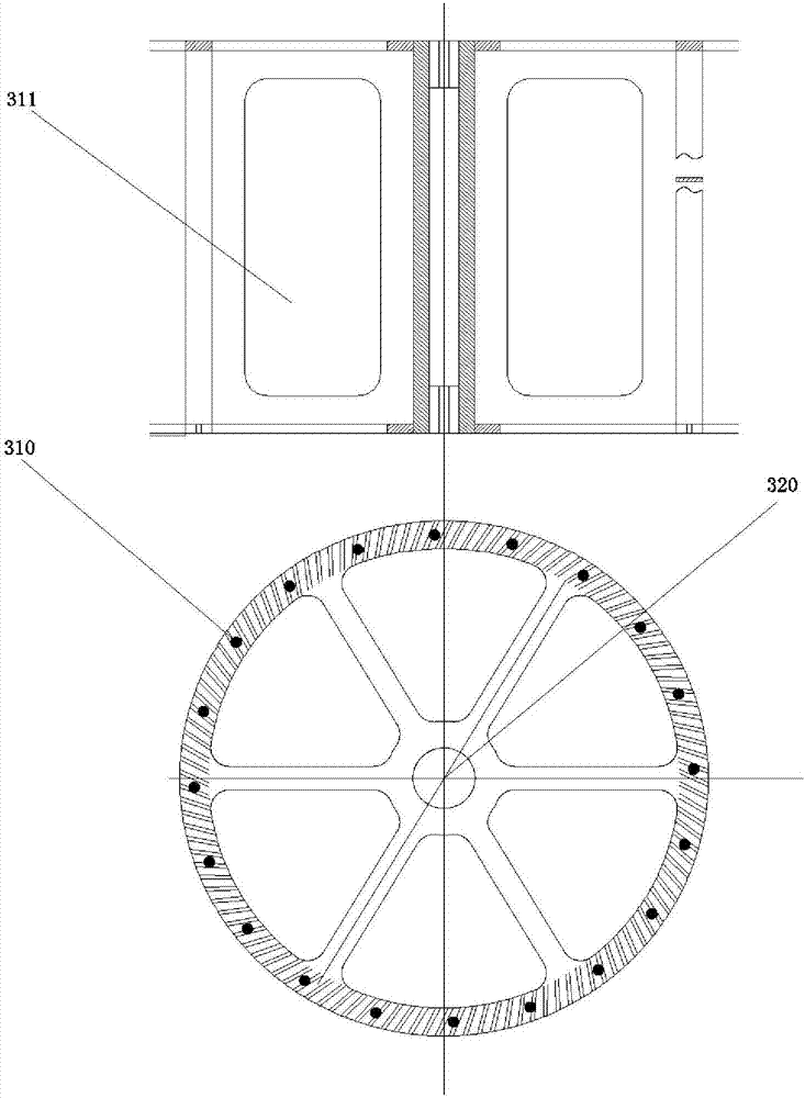 Separation device for powder particle materials