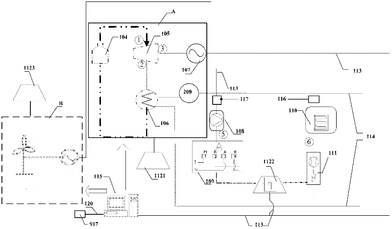 Wind power output scheduling system and method realized by combined control of heat and power cogeneration and refrigeration load