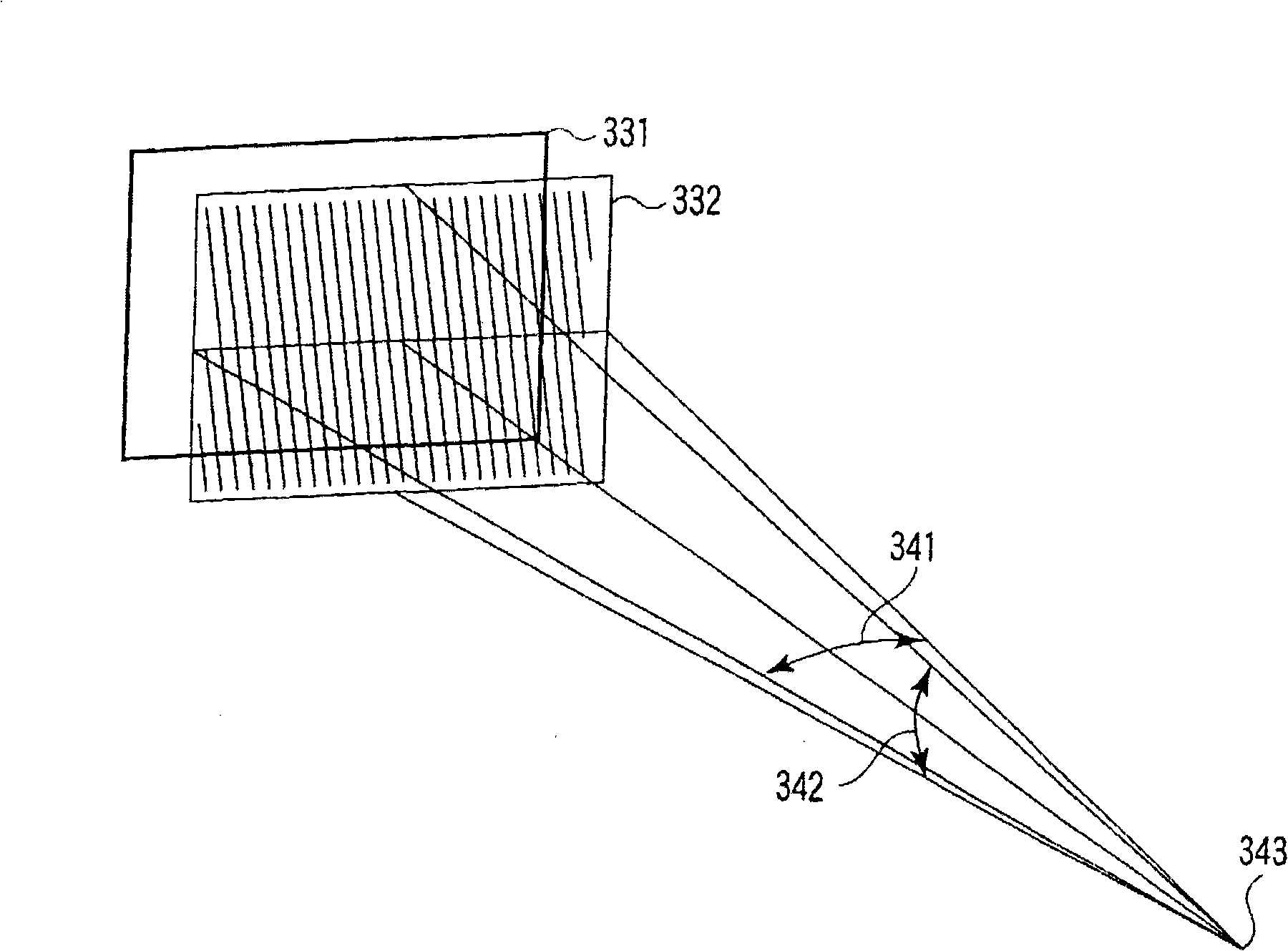 Three-dimensional image display device, method for displaying three-dimensional image, and structure of three-dimensional image data