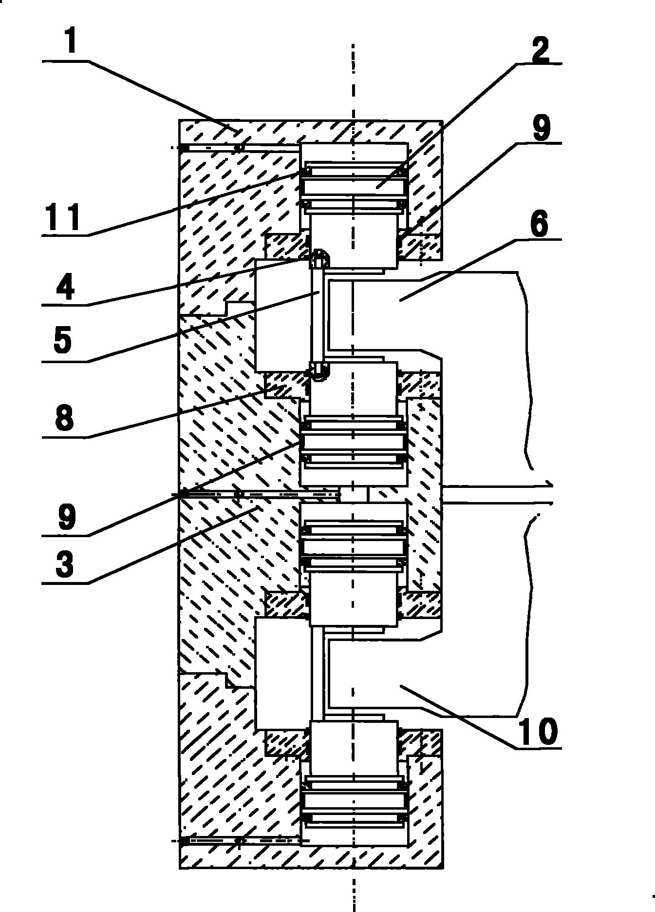 Combined type hydraulic cylinder design capable of supplying positive and negative bending roller force