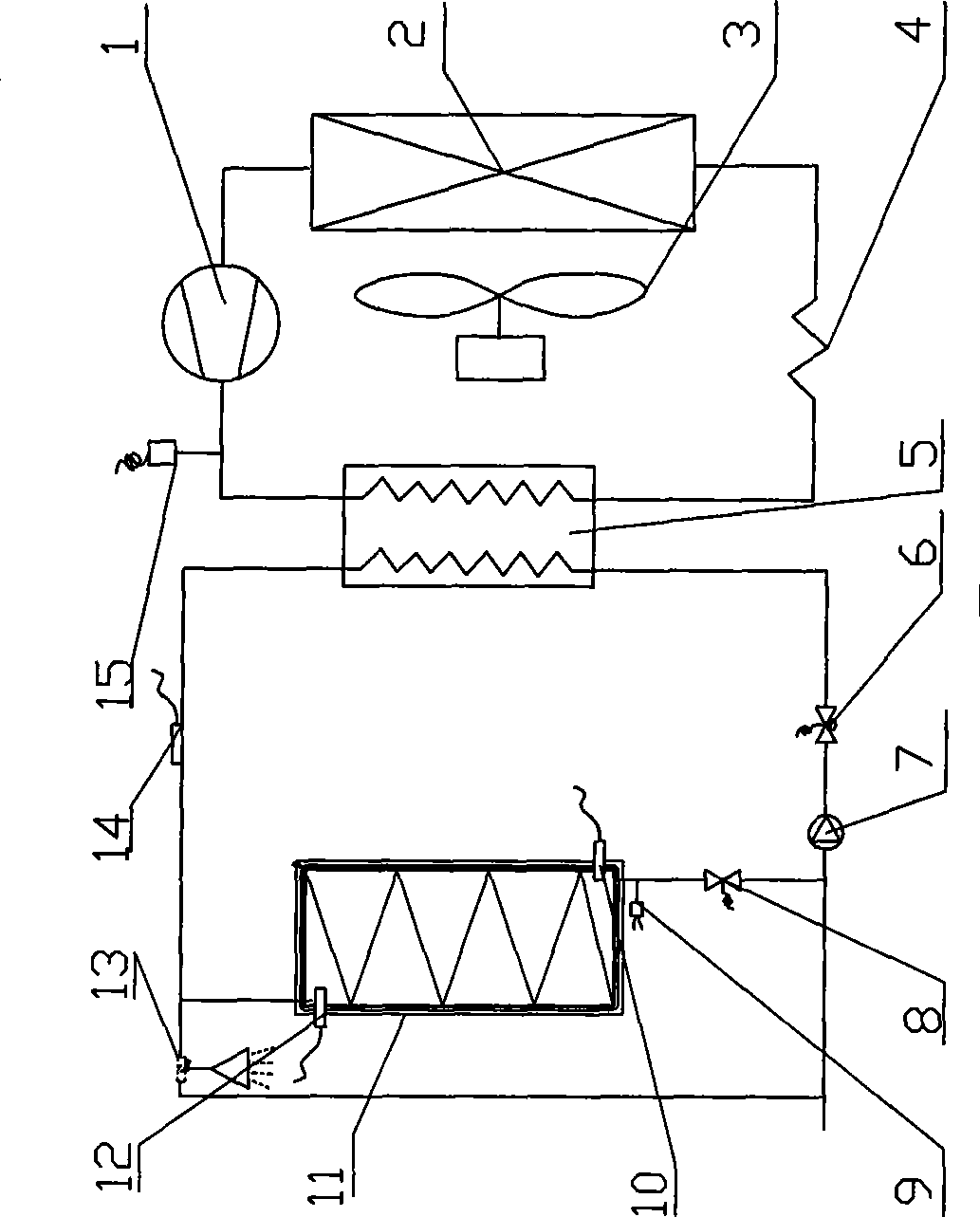 Spiral plate type bearing water tank