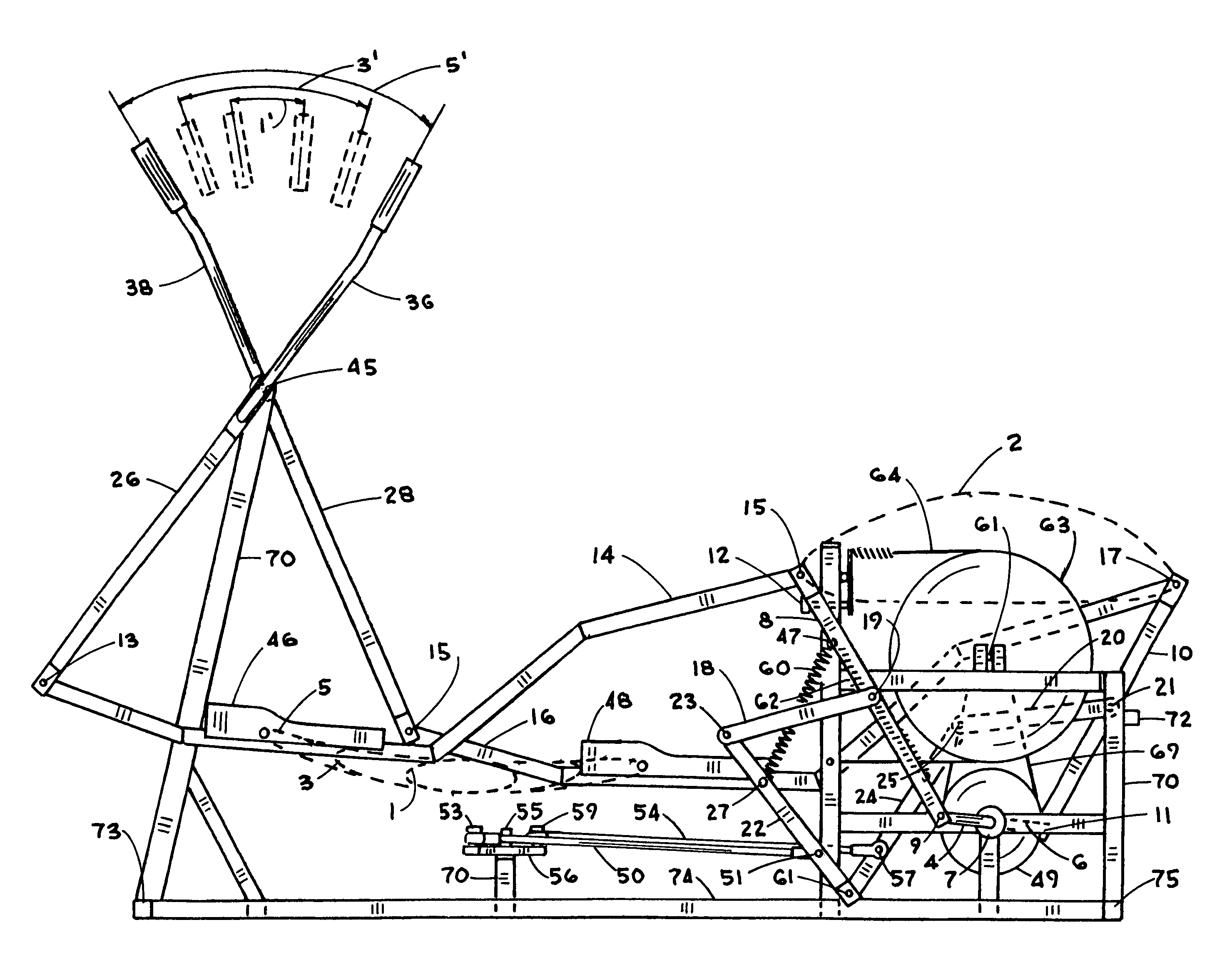 Free terrain elliptical exercise apparatus