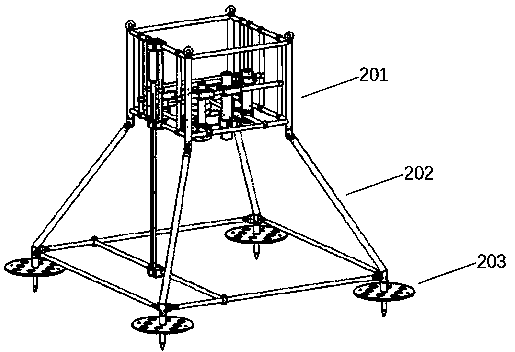 Seabed boundary layer observation device and laying and recovering method thereof