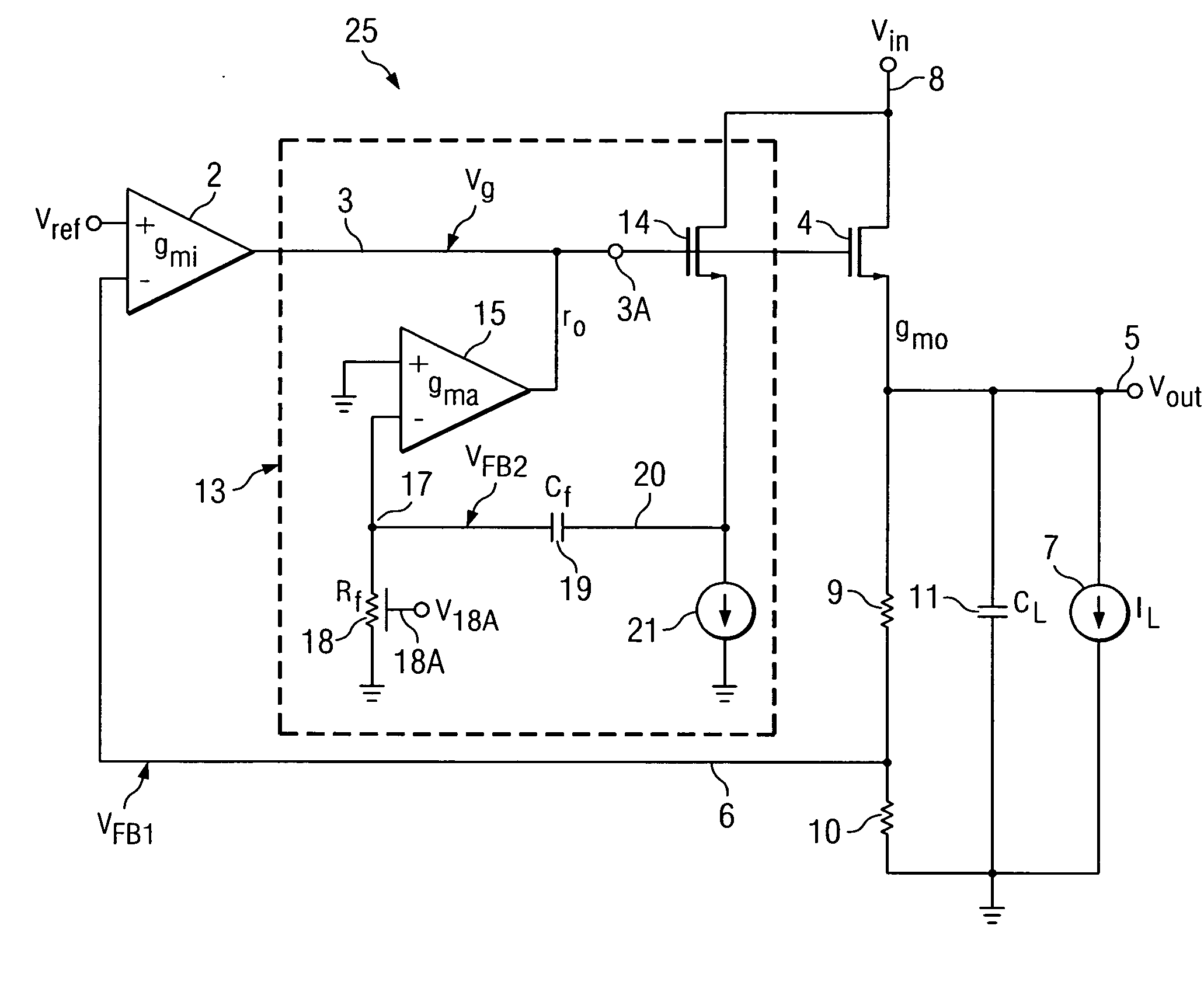 Compensating nmos ldo regulator using auxiliary amplifier