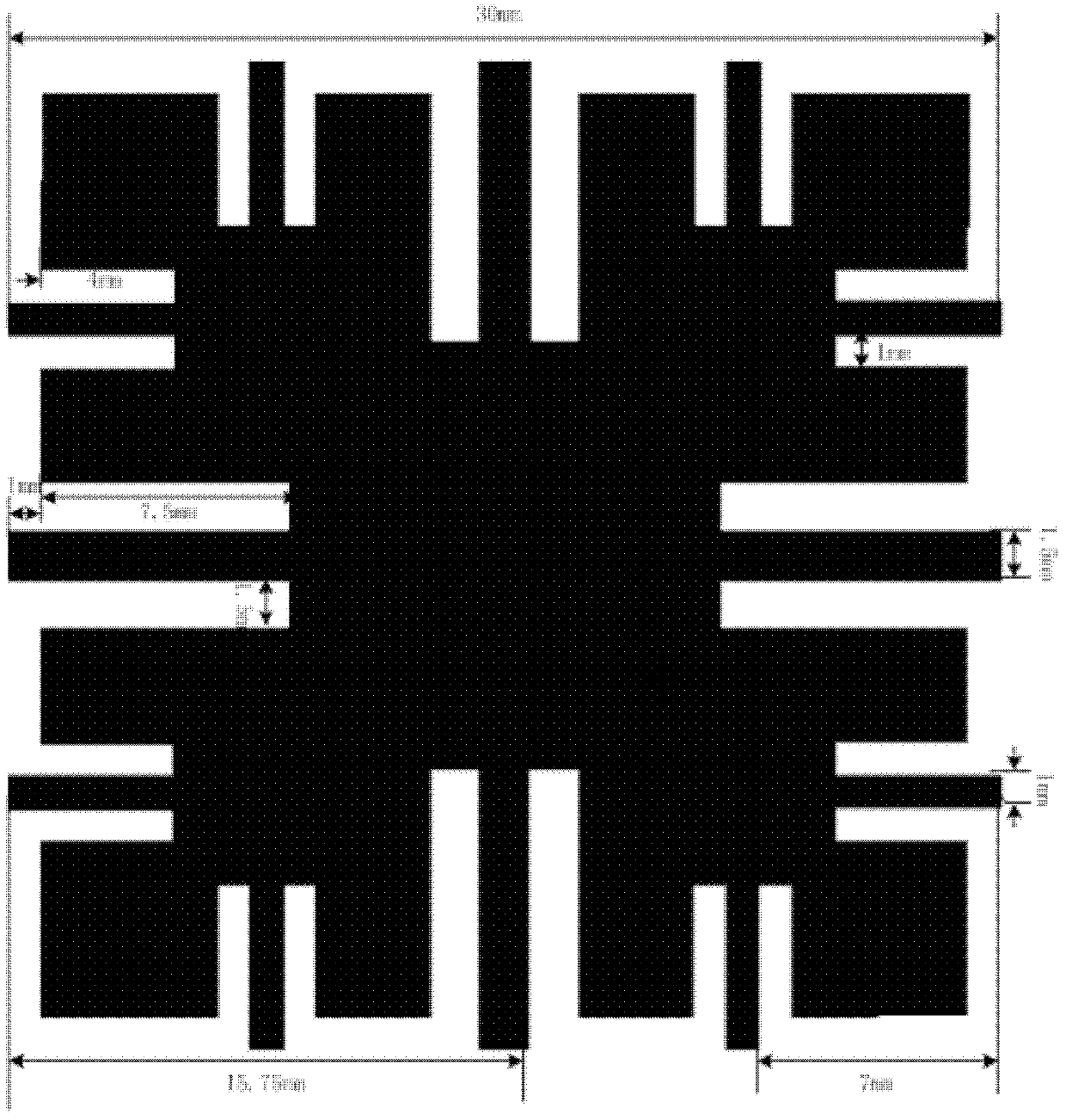 Electromagnetic band gap structure for optimizing power distribution network of PCB (printed circuit board) and construction method thereof