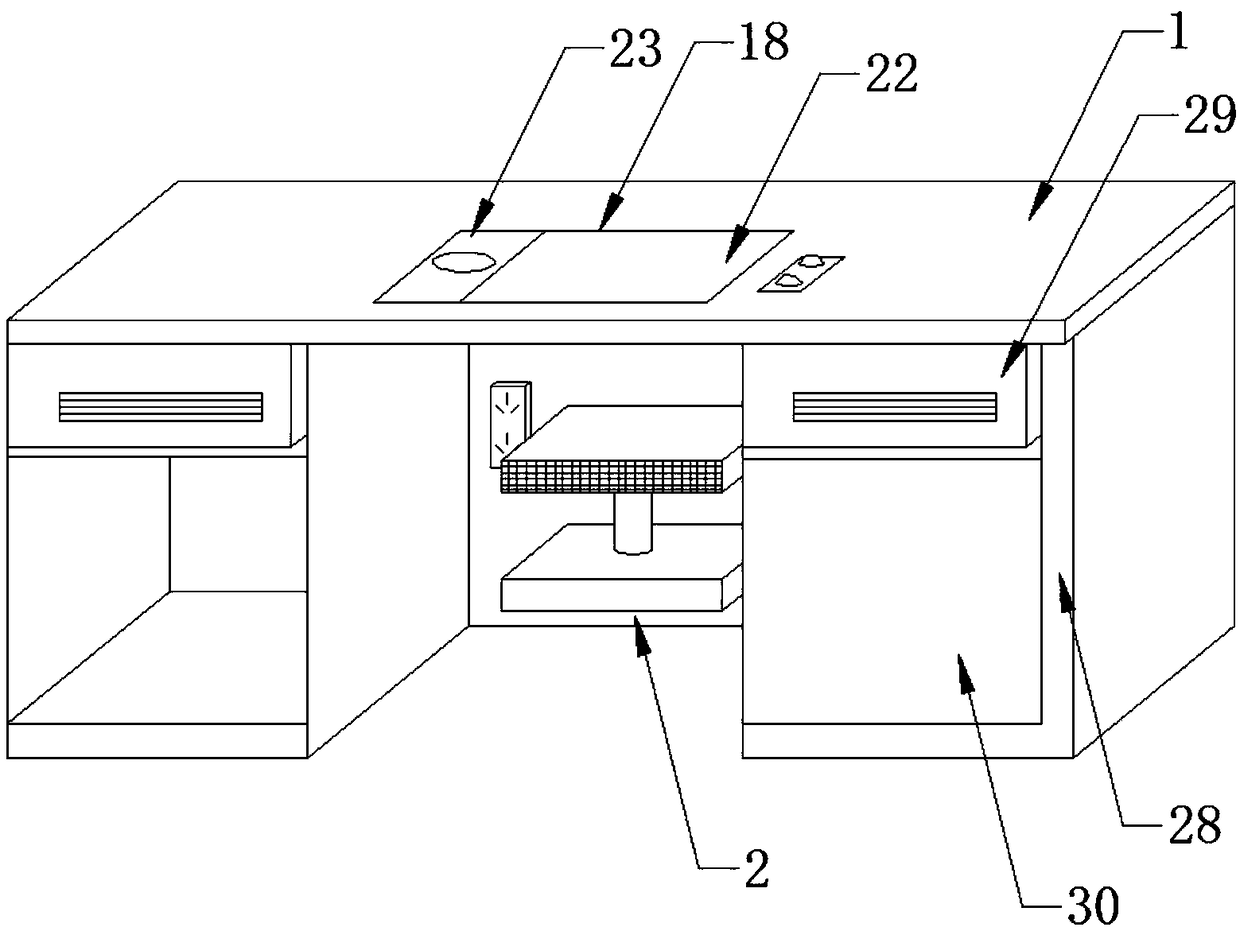 Electrified auxiliary heating office table