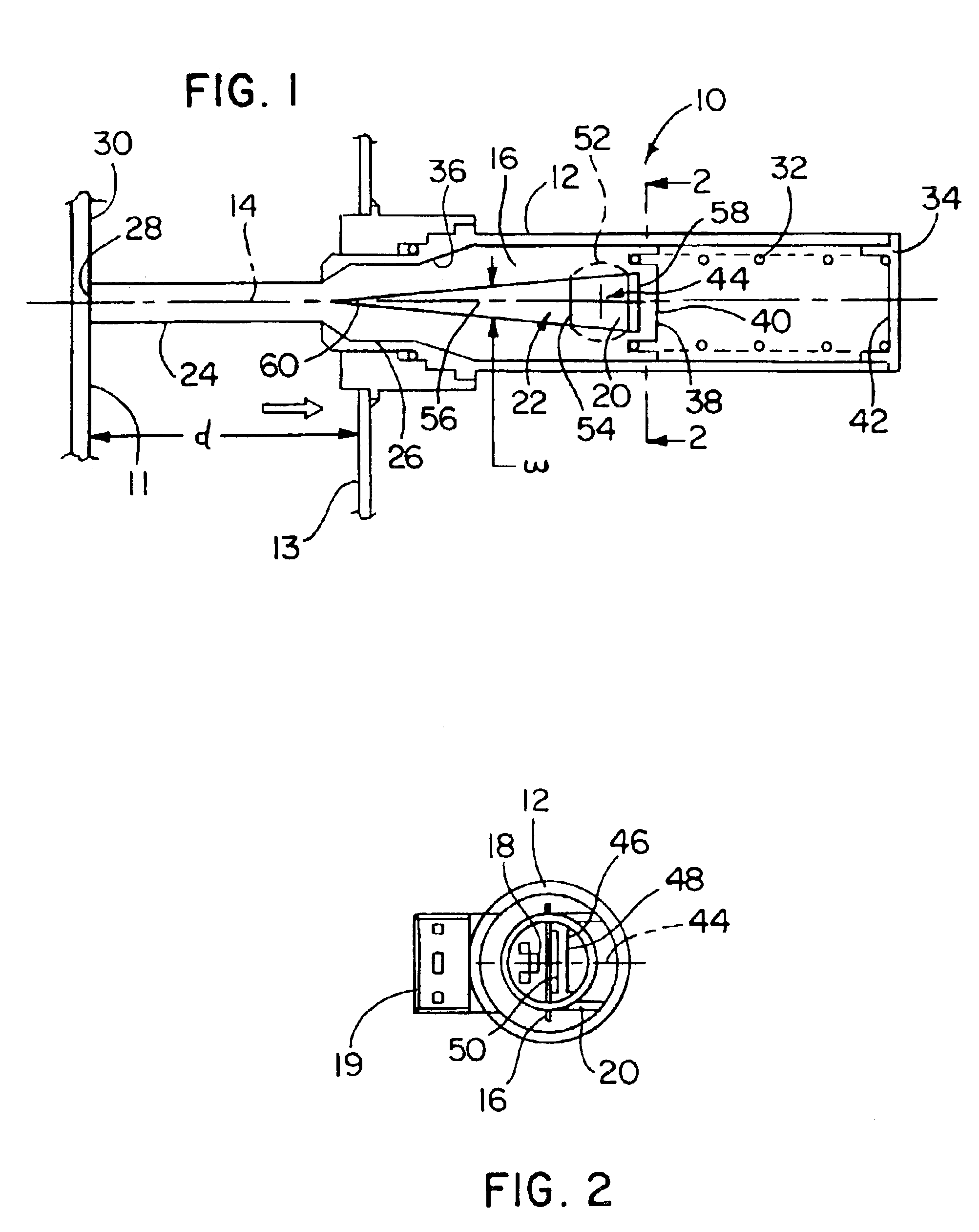 Position sensing by measuring intensity of magnetic flux passing through an aperture in a movable element