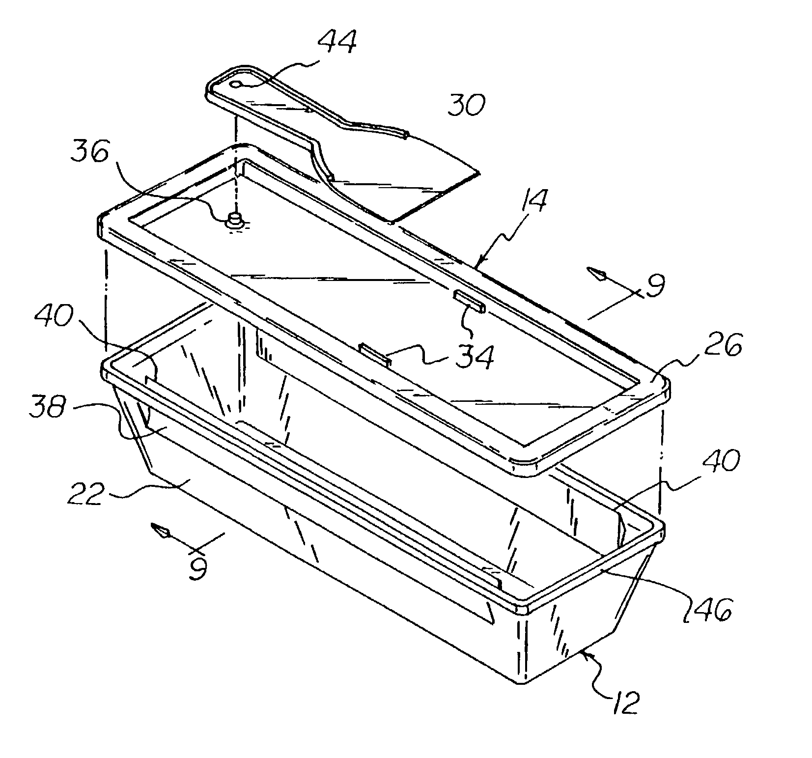 Wallboard mud container apparatus