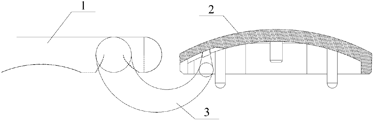 Mould with ox horn type glue-entering hole