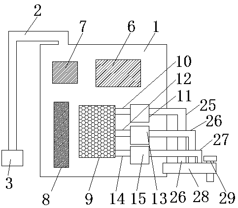 A kind of sewage processor with self-control splitting water channel