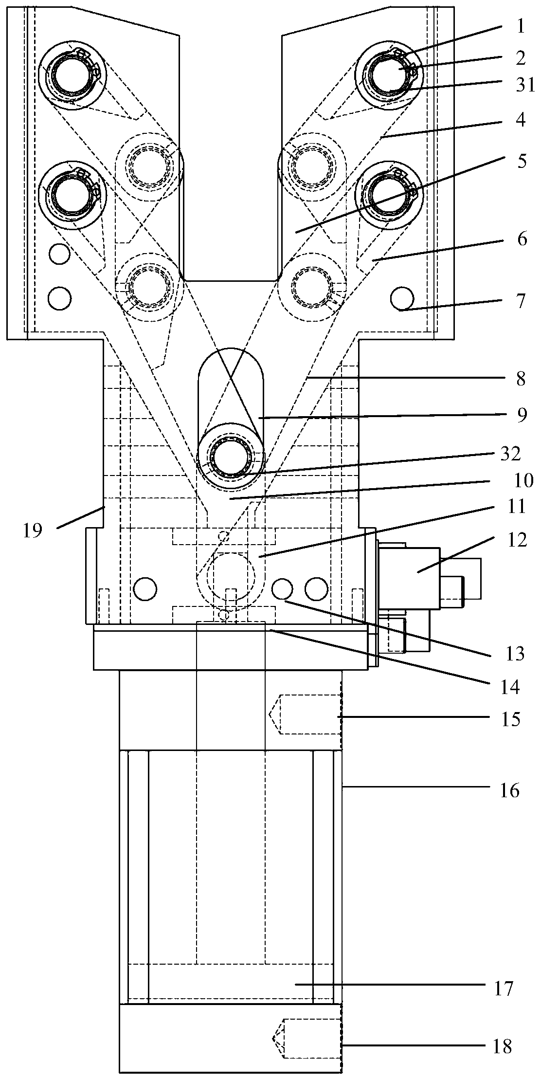 An alignment robot gripper for shearing plates