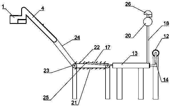 Device for cleaning away canal water distributing opening floating objects