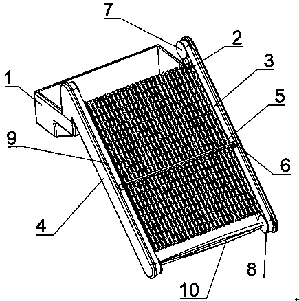 Device for cleaning away canal water distributing opening floating objects