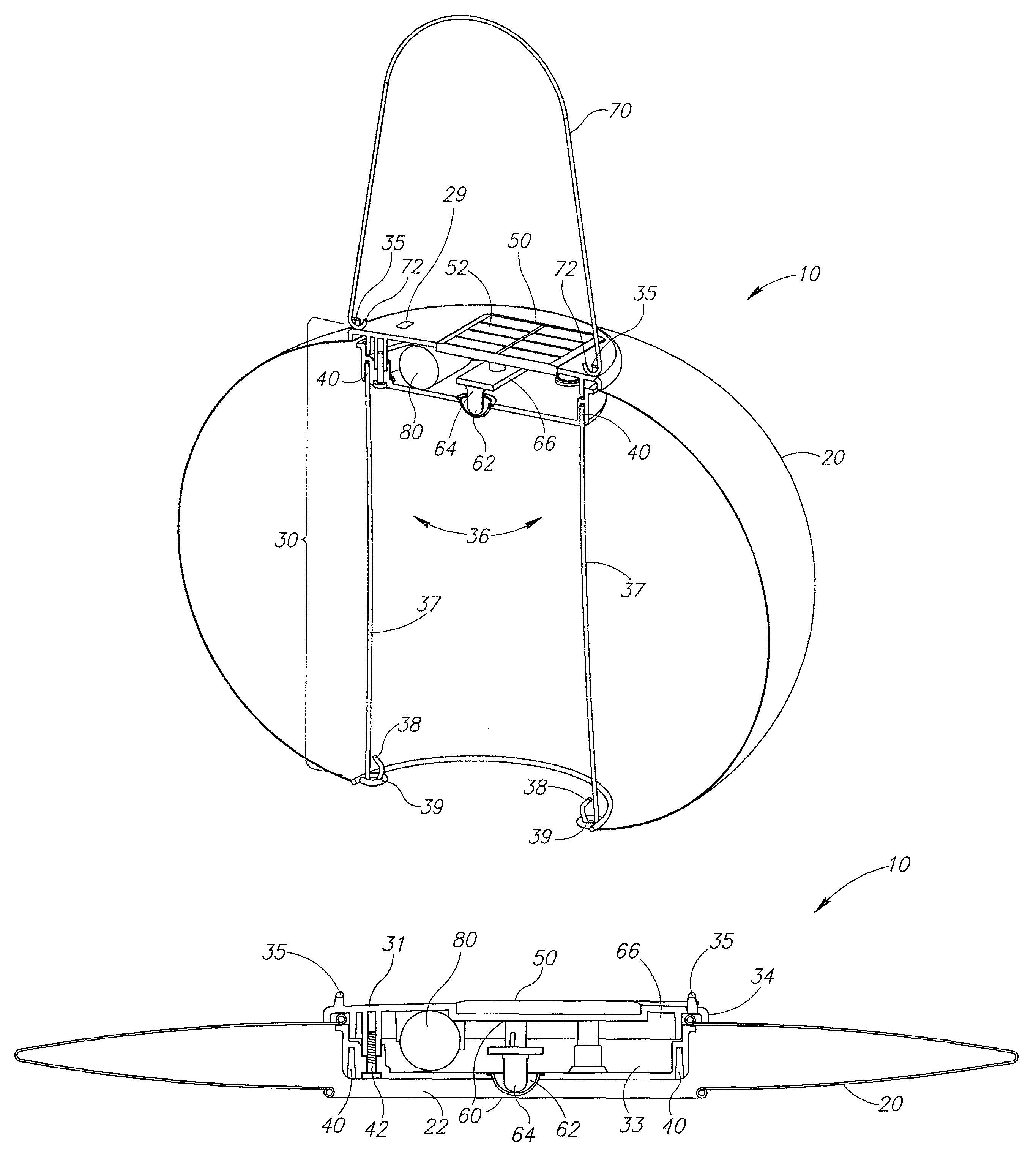 Solar-powered collapsible lighting apparatus