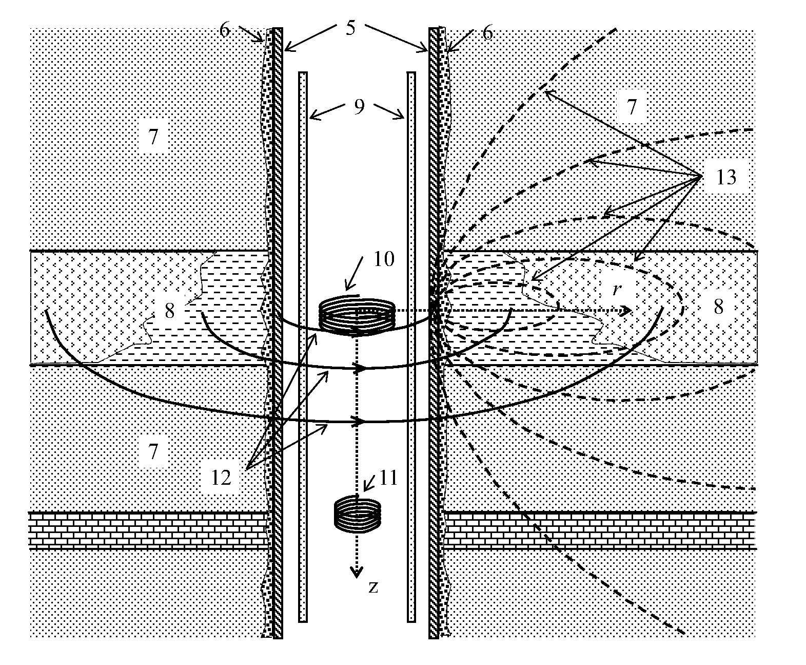 Method for detecting formation resistivity outside of metal casing using time-domain electromagnetic pulse in well