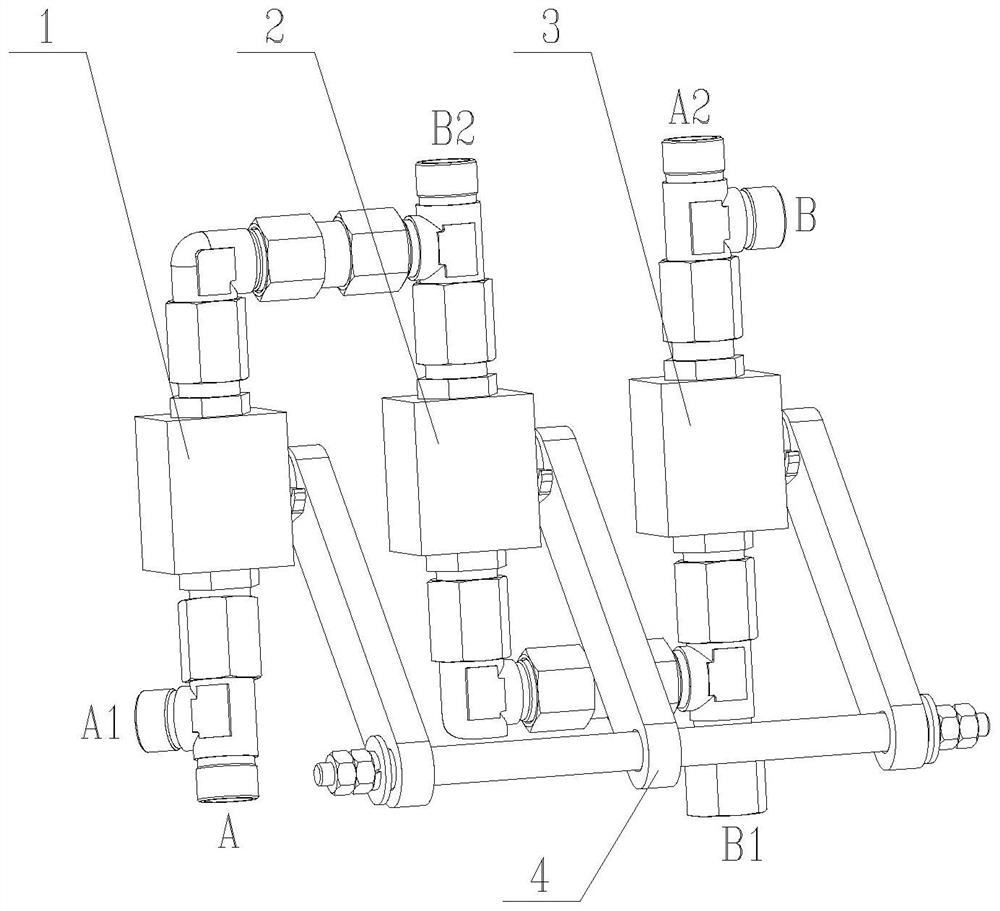 Double-oil-cylinder series-parallel connection oil way switching device