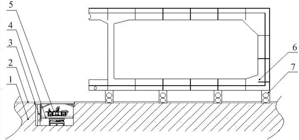 Coating device for outer bottom surface of steel immersed tube of bridge and tunnel