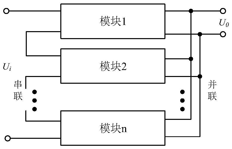 DC transformer series side bus capacitor voltage-sharing device and voltage-sharing method