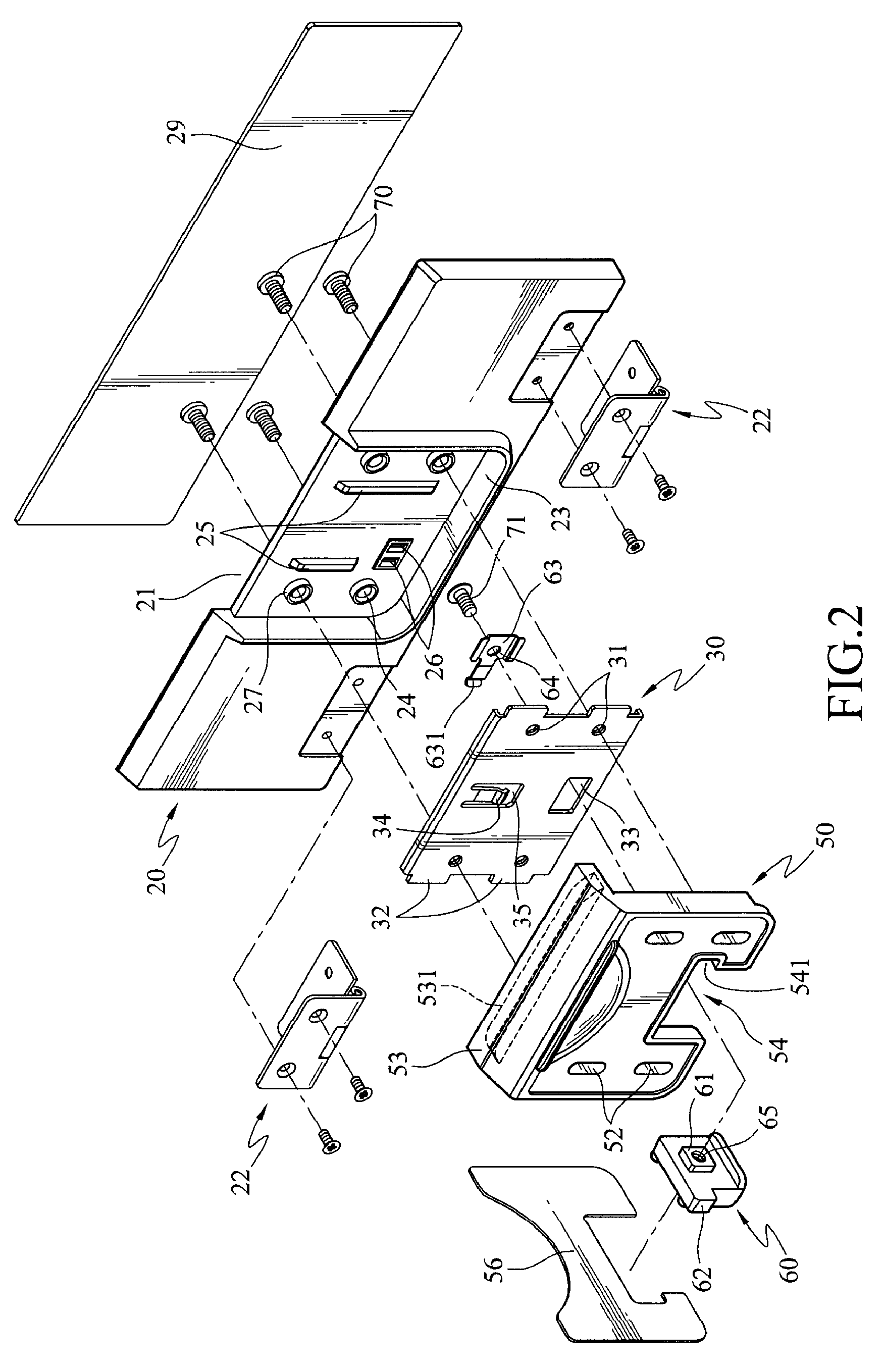 Lockable door assembly of an electronic device