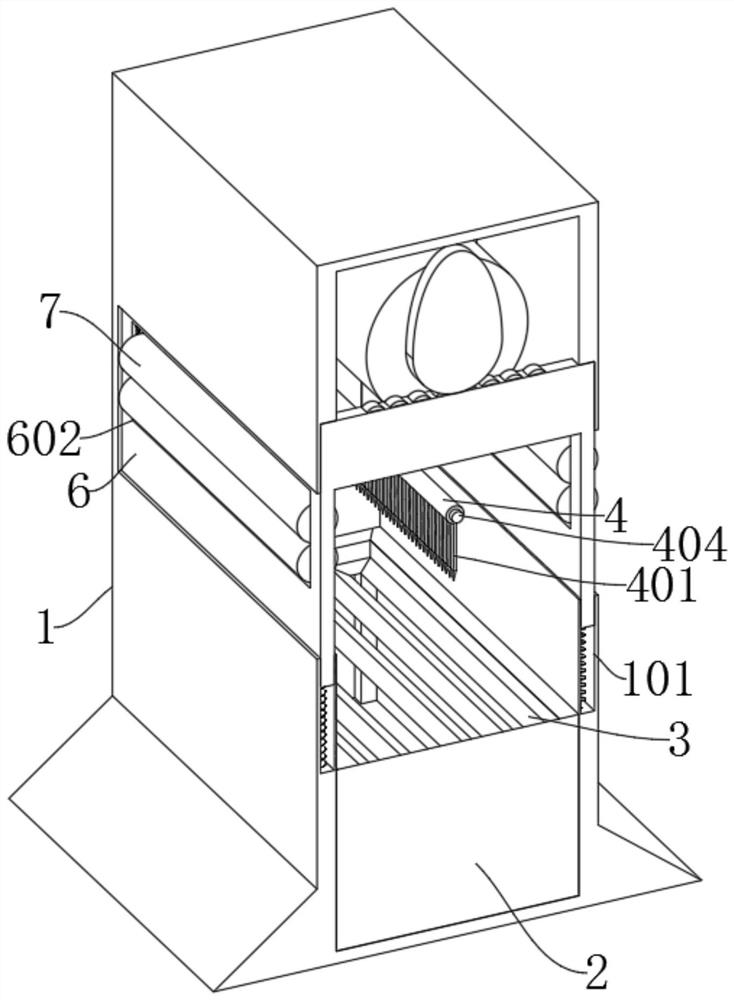 Double-roller type skein fluffing device based on textile processing