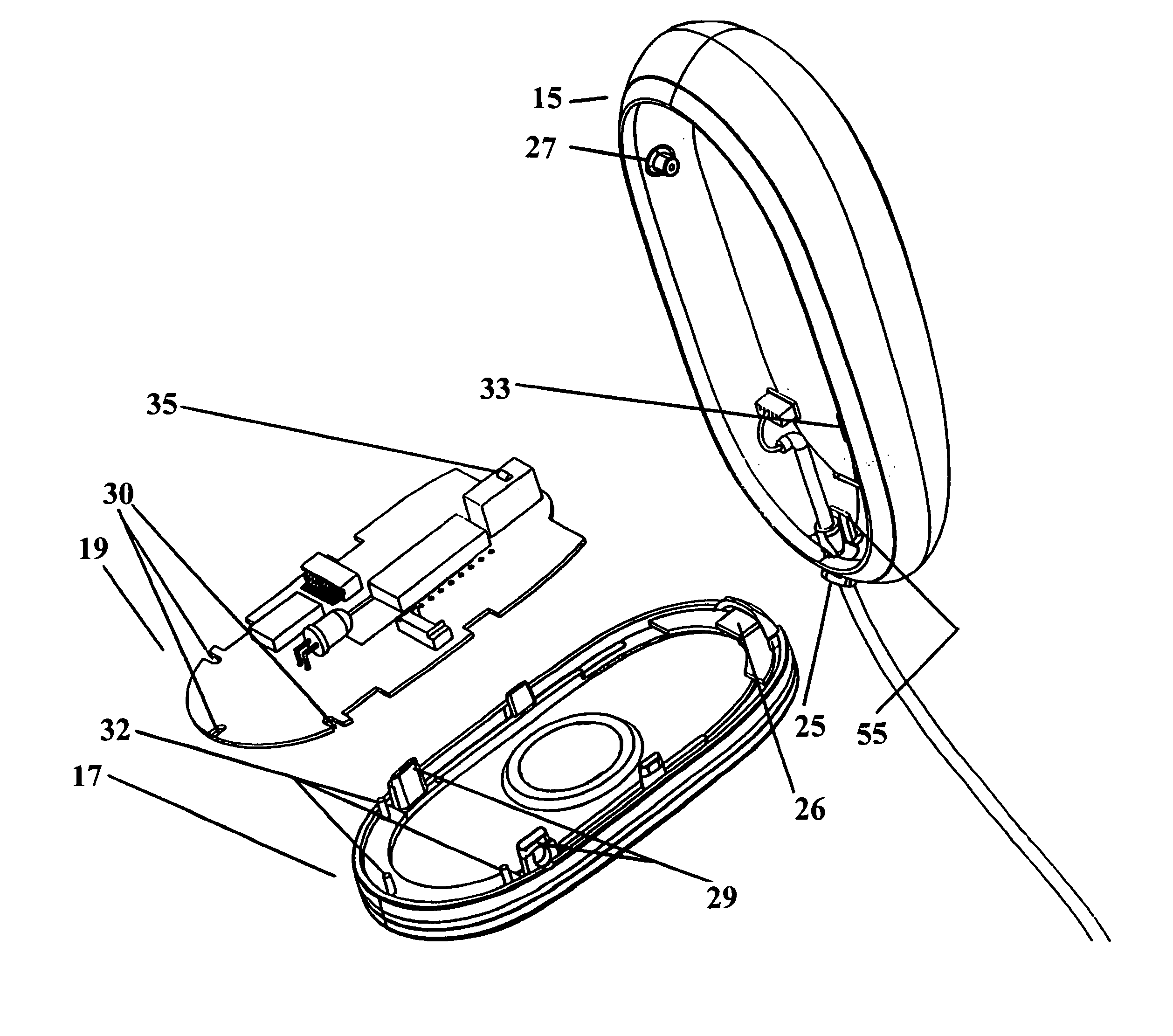 Cursor control device having an integral top member