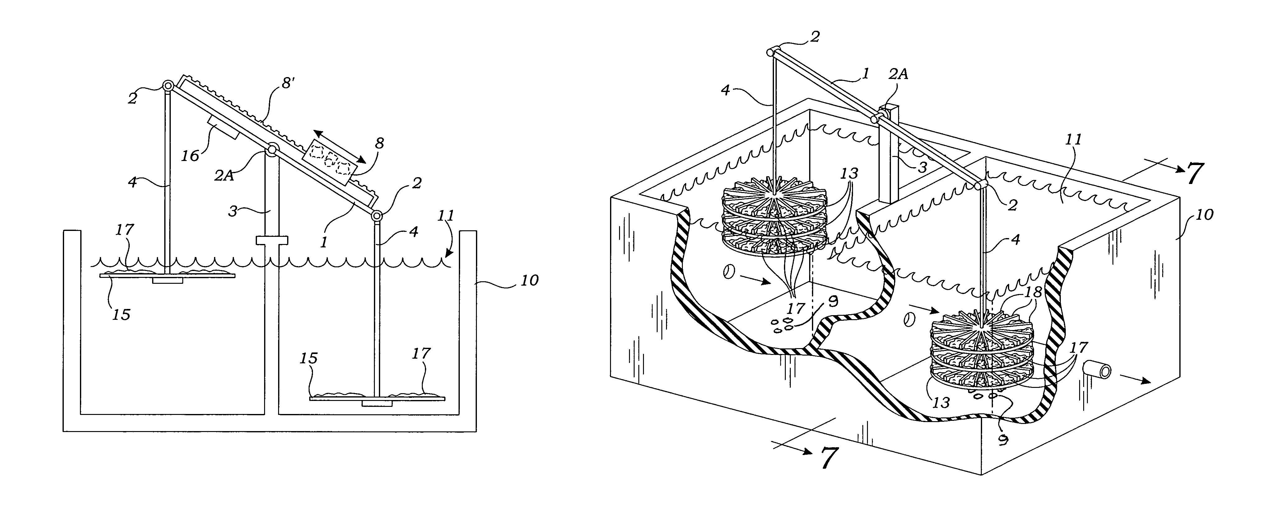 Integrated fixed film activated sludge system using gravity assisted mixing