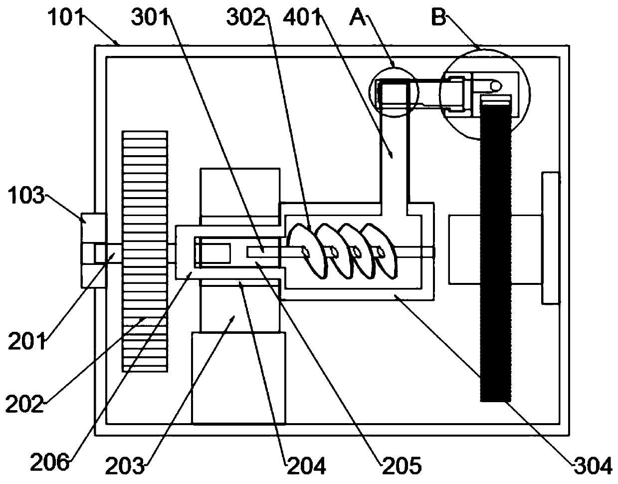 Electromagnetic friction counteracting transmission auxiliary device