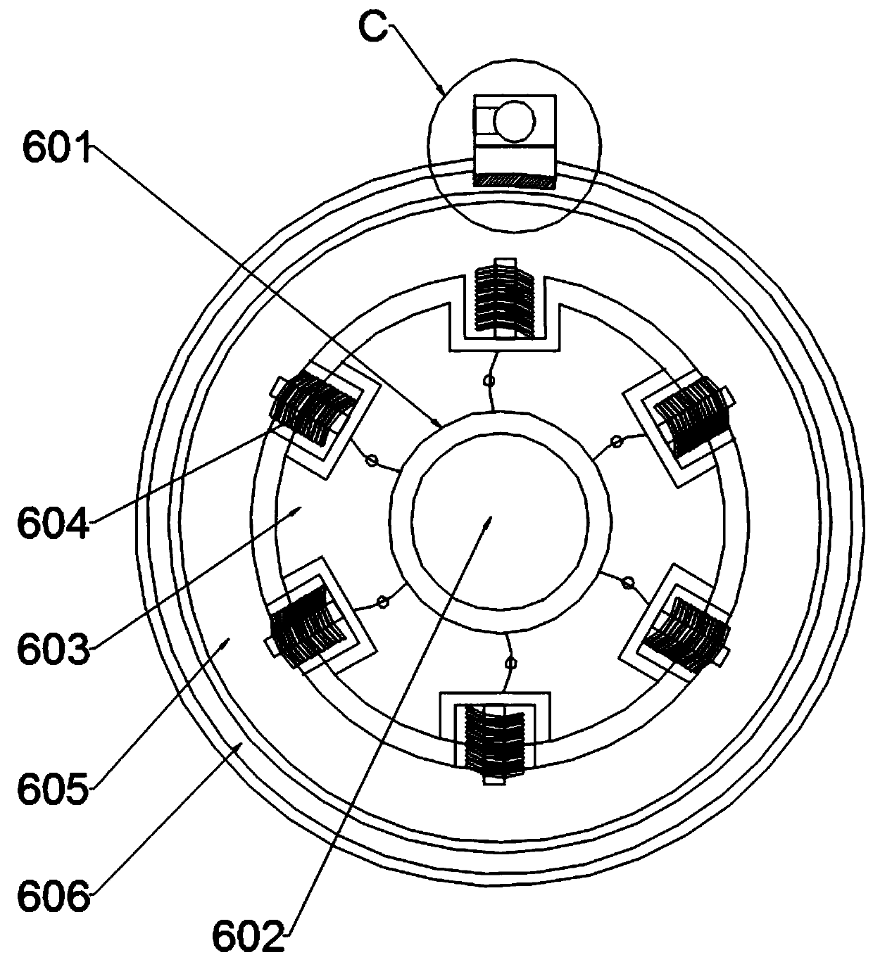 Electromagnetic friction counteracting transmission auxiliary device