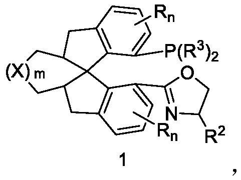 Chiral spiro monophosphine-oxazoline ligands and preparation method thereof