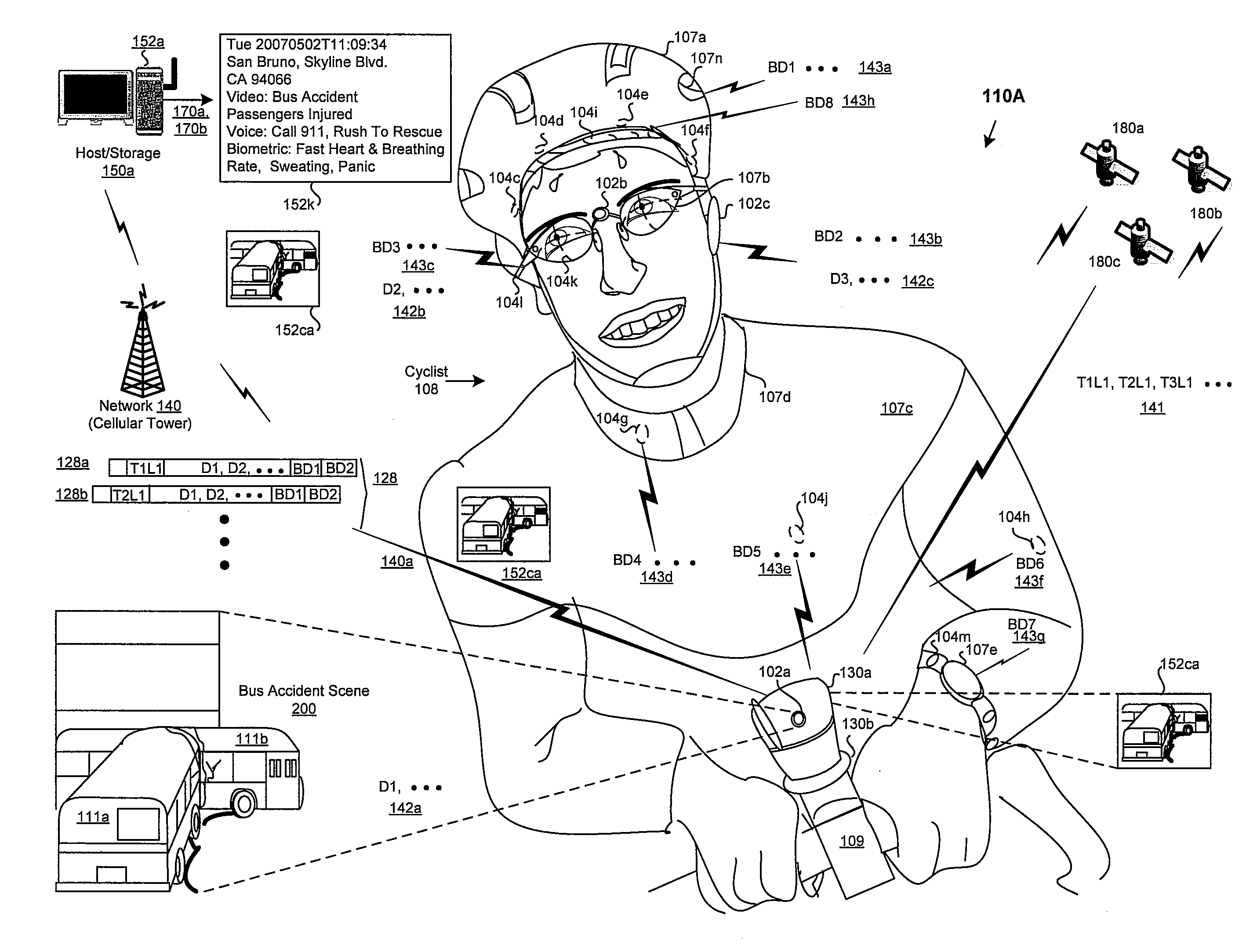 Method and system for processing information based on detected biometric event data