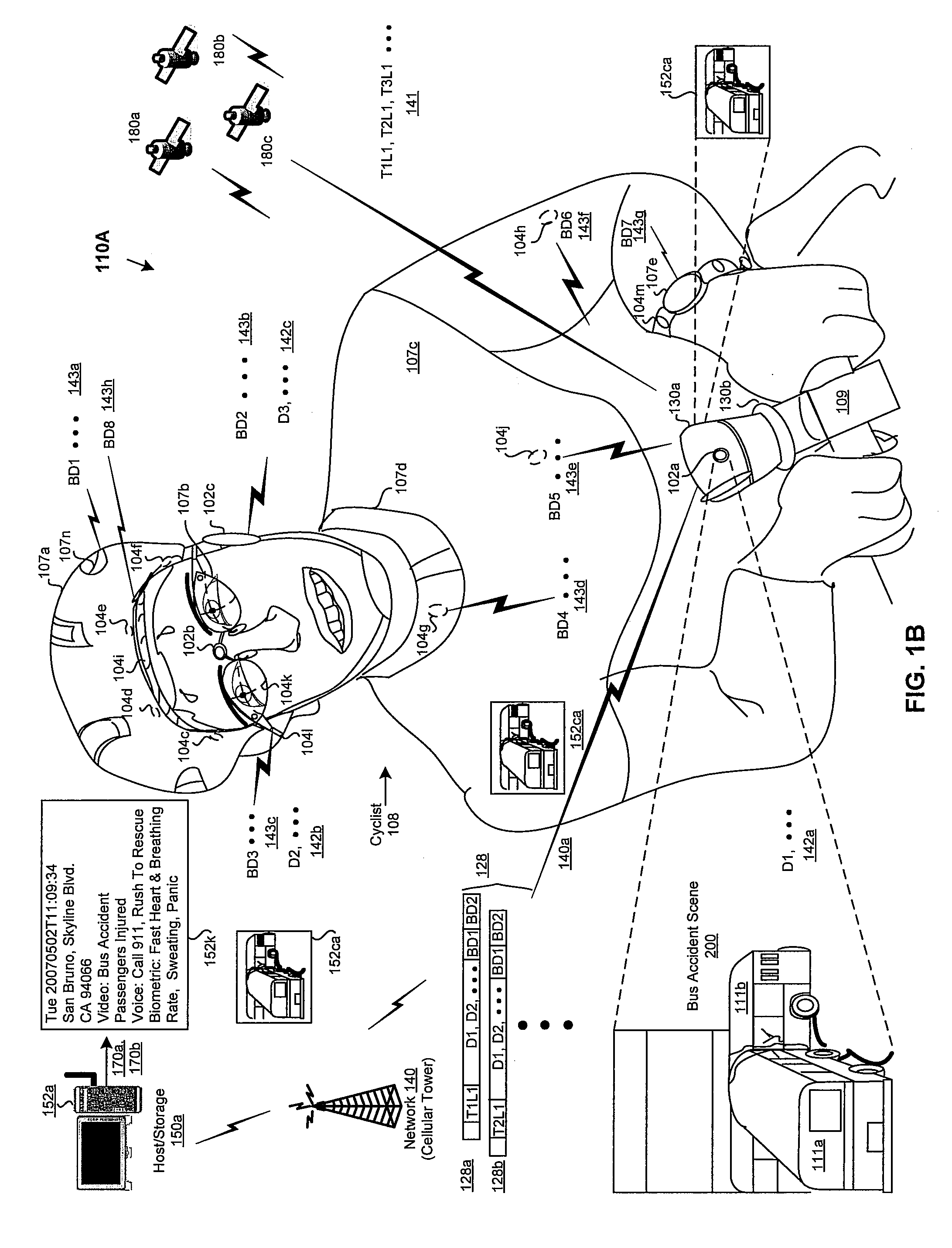 Method and system for processing information based on detected biometric event data